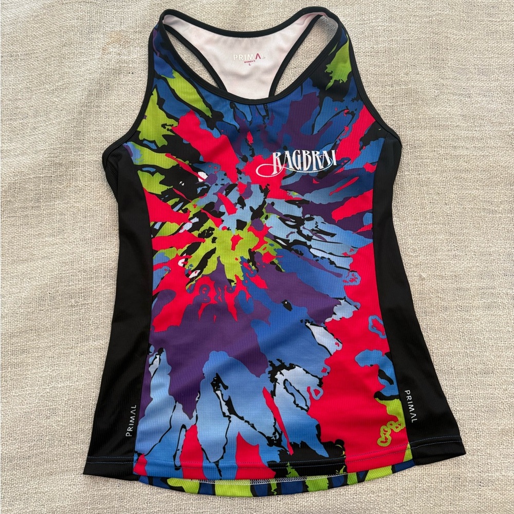 Primal RAGBRAI Women’s Cycling Sleeveless Fitted Tank Top Size Large